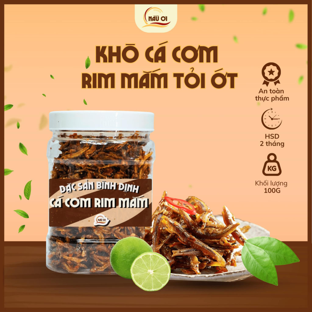 Khô cá cơm rim mắm tỏi ớt